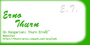 erno thurn business card